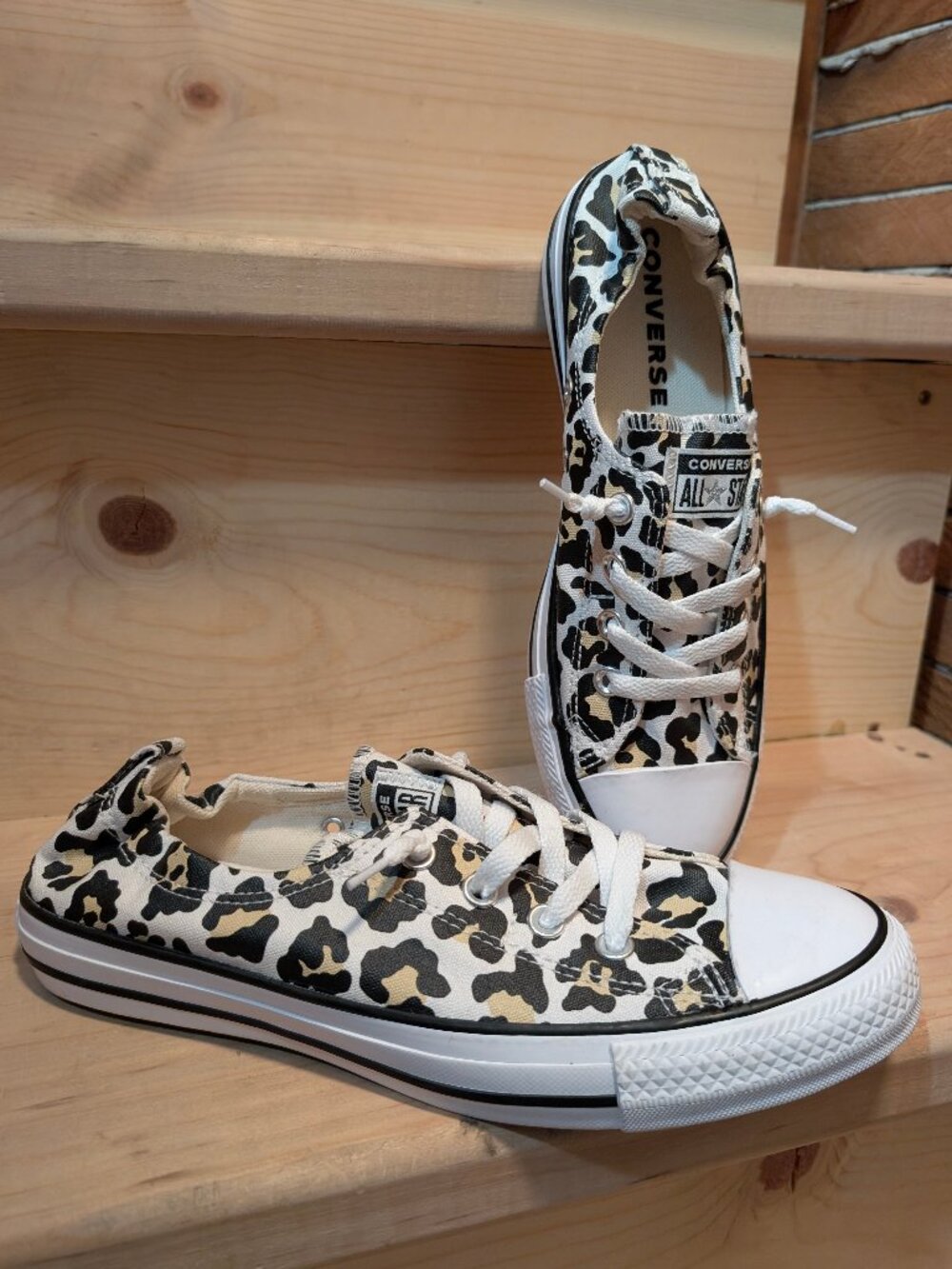 Converse Chuck Taylor 10 All Star Shoreline Low Top Slip-On shoes Leopard print